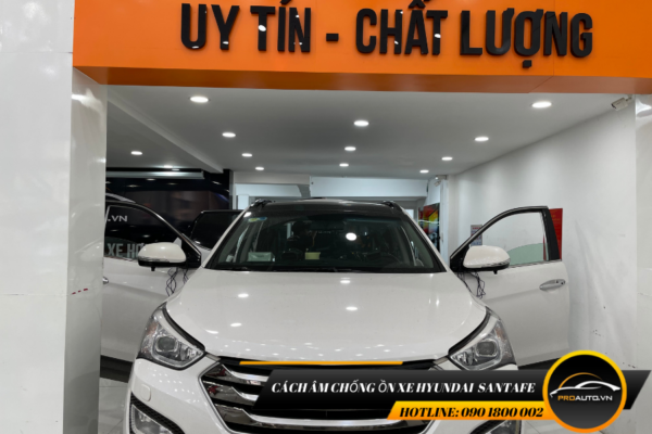 Dán cách âm chống ồn xe hyundai Santafe