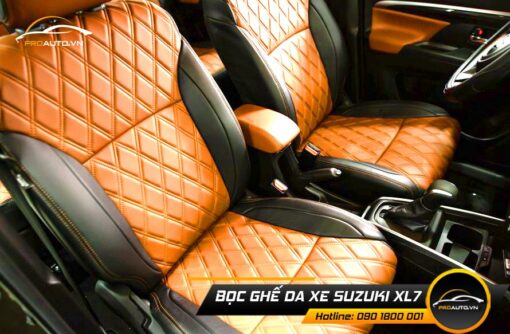 Mẫu bọc ghế da xe suzuki xl7 kiểu quả trám