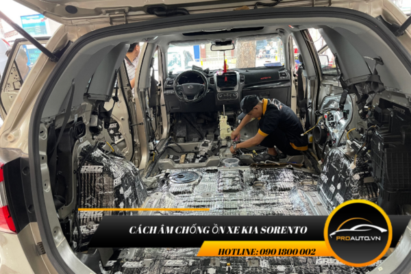 Cách âm chống ồn xe Kia Sorento