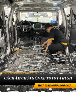 Cách âm chống ồn xe Toyota Rush - vị trí sàn