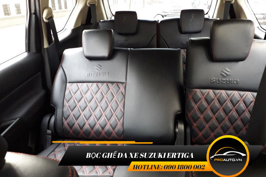 Bọc ghế da xe suzuki ertiga kiểu quả trám