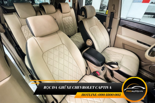 Bọc ghế da xe Chevrolet Captiva kiểu quả trám