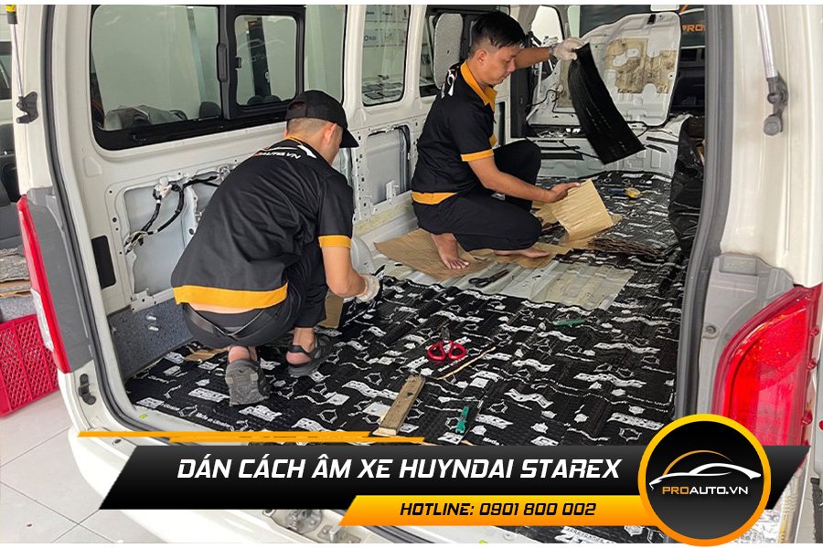 Cách âm chống ồn xe hyundai starex