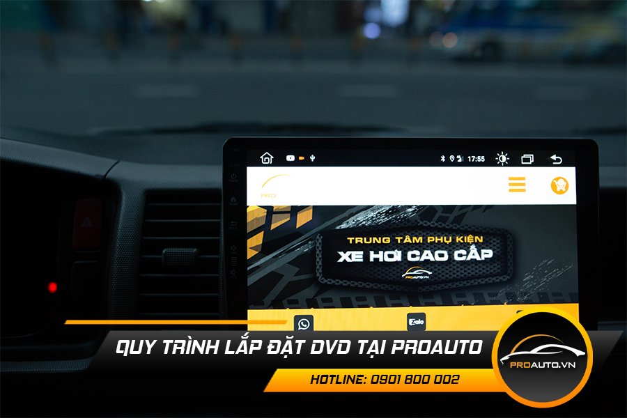 Quy trình lắp đặt màn hình dvd android cho xe Fortuner tại Proauto